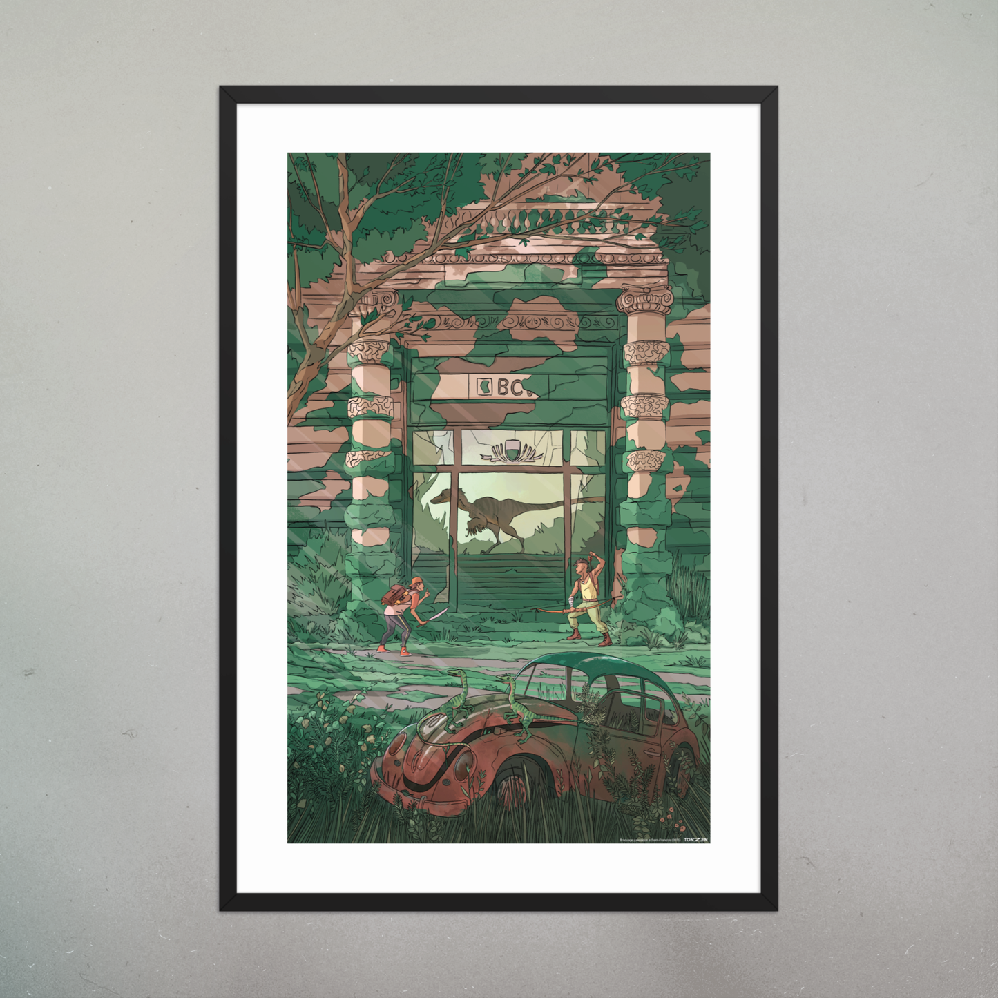 Braquage jurassique à Saint-François (tirage encadré)