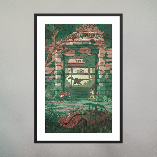 Braquage jurassique à Saint-François (tirage encadré)