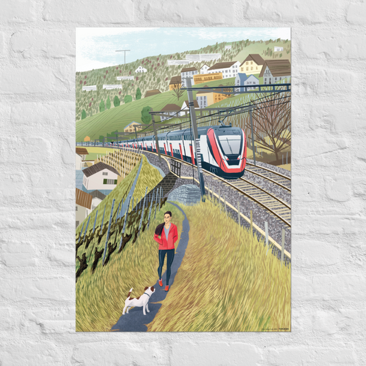 Entre vignes et rails (affiche)