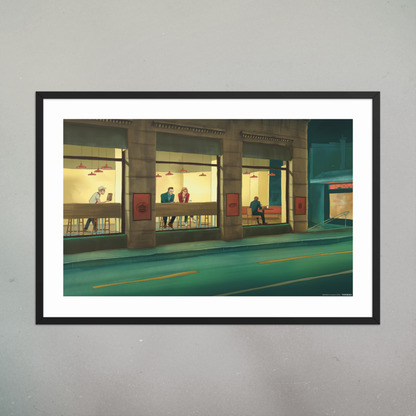 Nighthawks of Lausanne (tirage encadré)