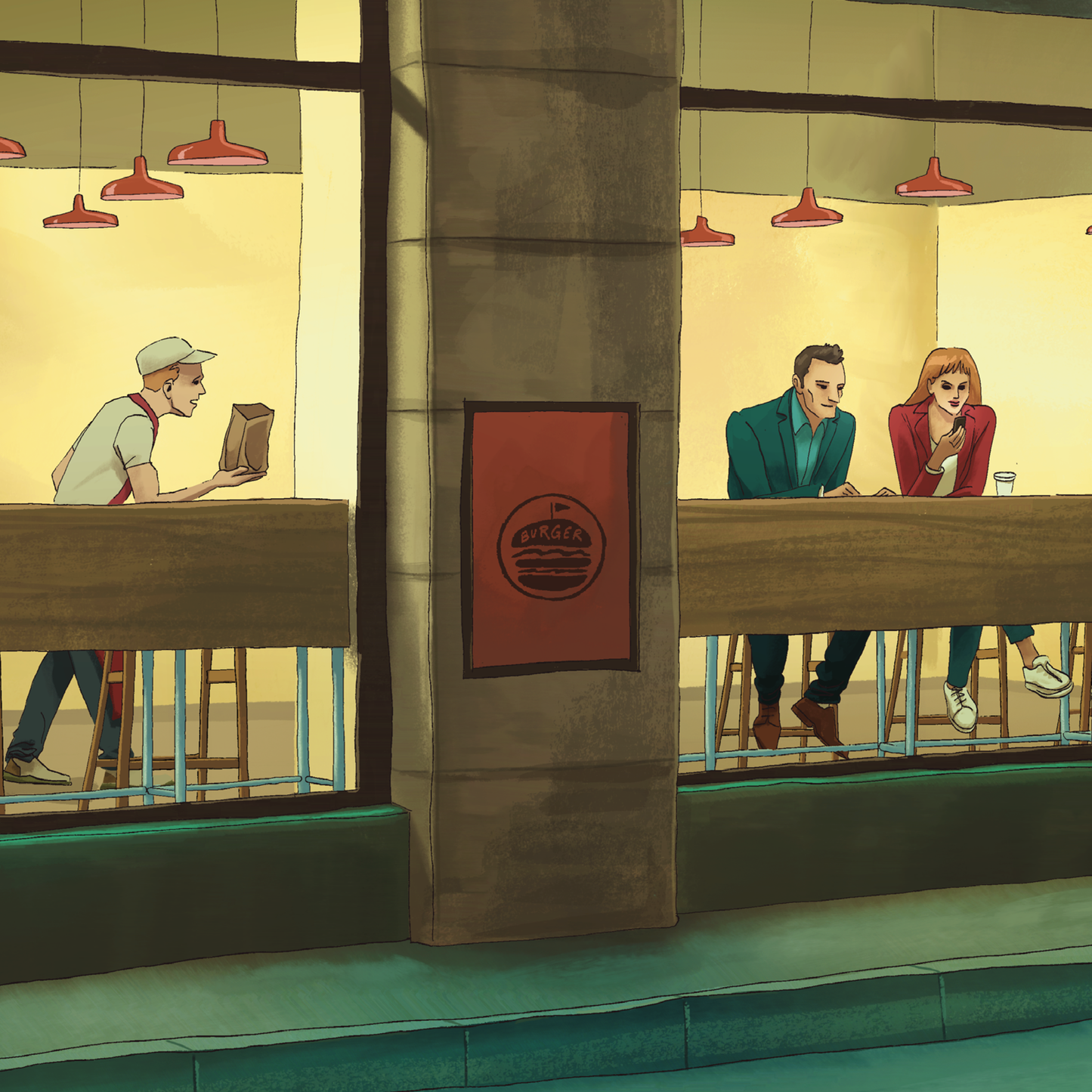 Nighthawks of Lausanne (tirage encadré)