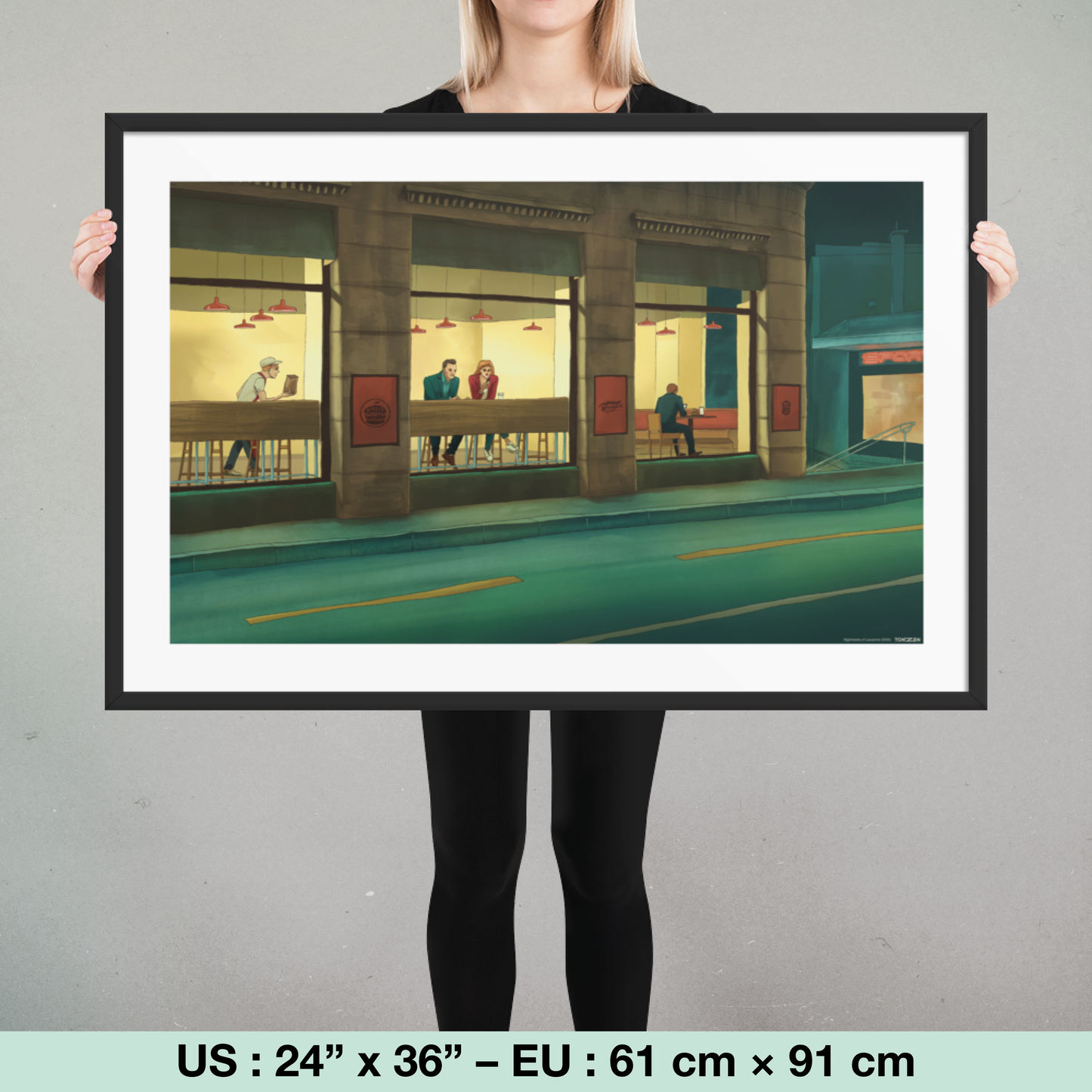 Nighthawks of Lausanne (tirage encadré)