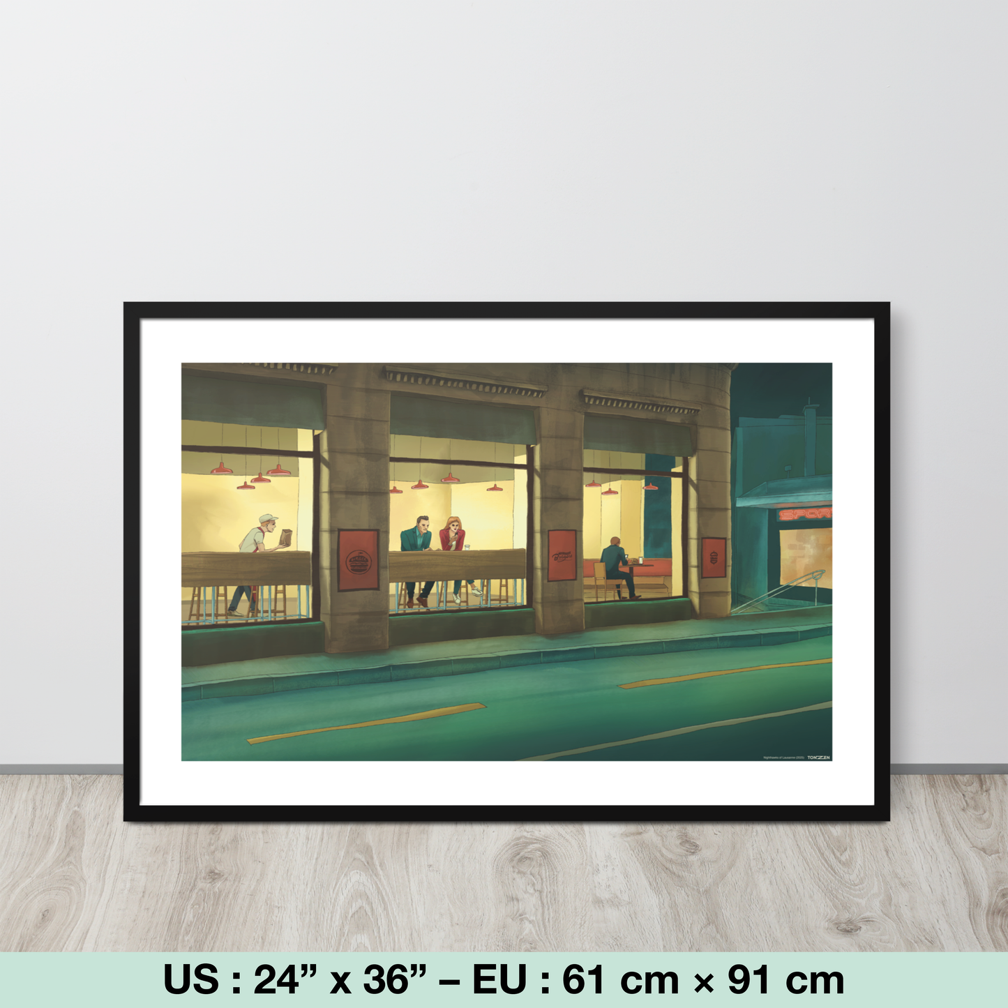 Nighthawks of Lausanne (tirage encadré)