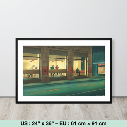 Nighthawks of Lausanne (tirage encadré)