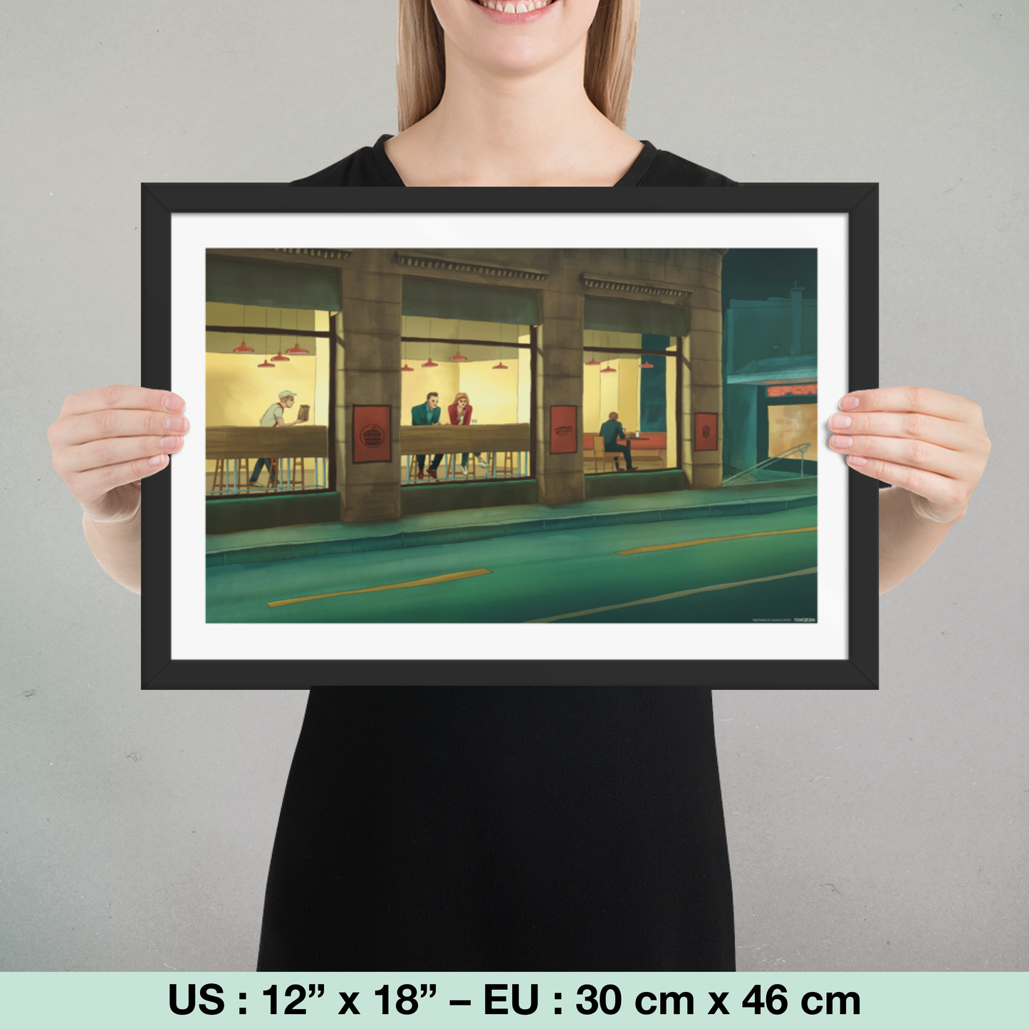 Nighthawks of Lausanne (tirage encadré)