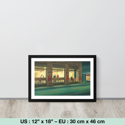 Nighthawks of Lausanne (tirage encadré)