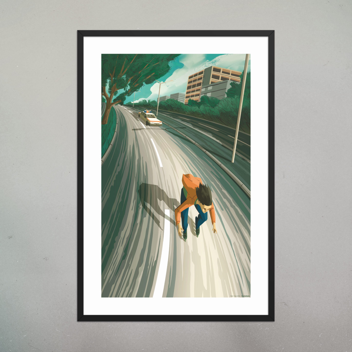 Roller Chase (tirage encadré)