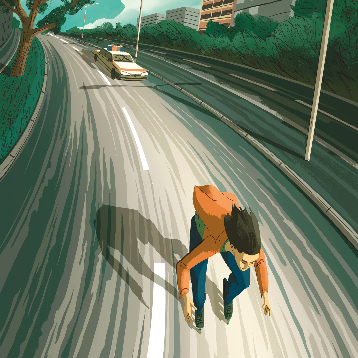 Roller Chase (tirage encadré)