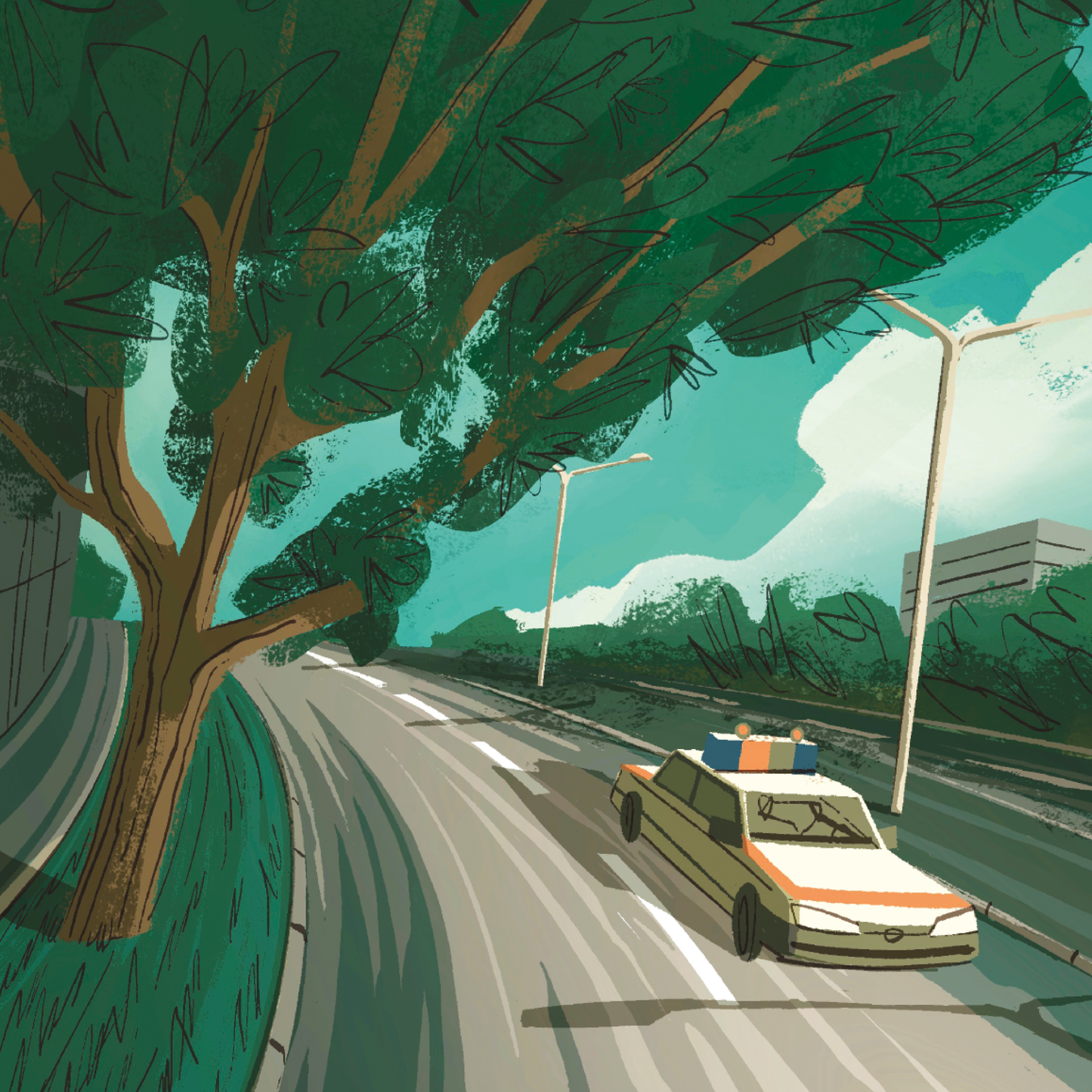 Roller Chase (tirage encadré)