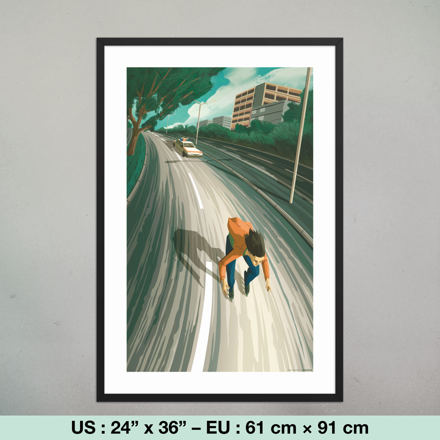 Roller Chase (tirage encadré)