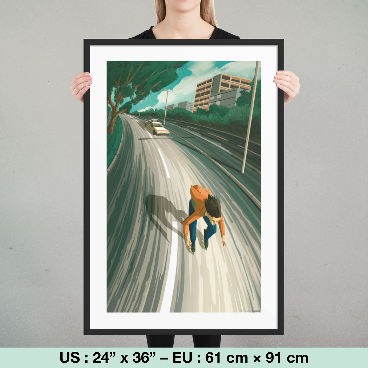 Roller Chase (tirage encadré)