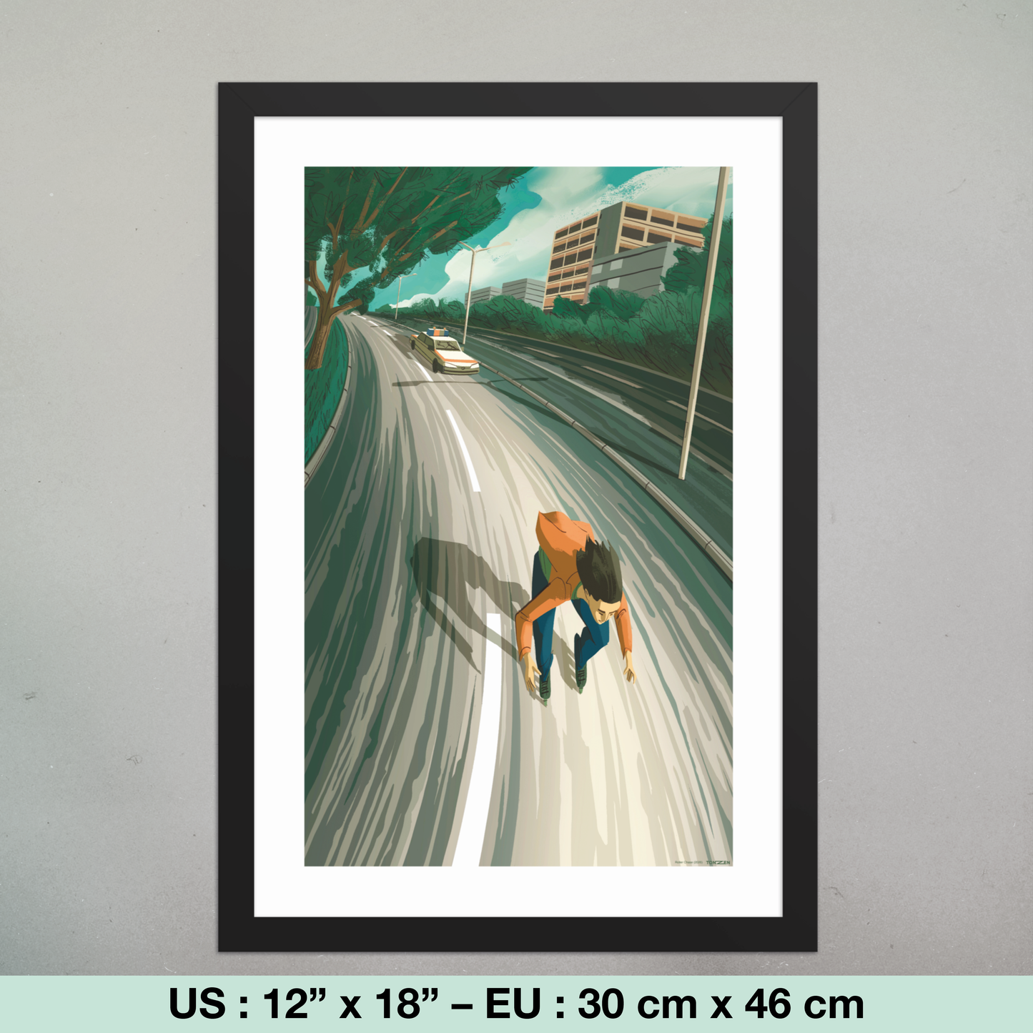 Roller Chase (tirage encadré)